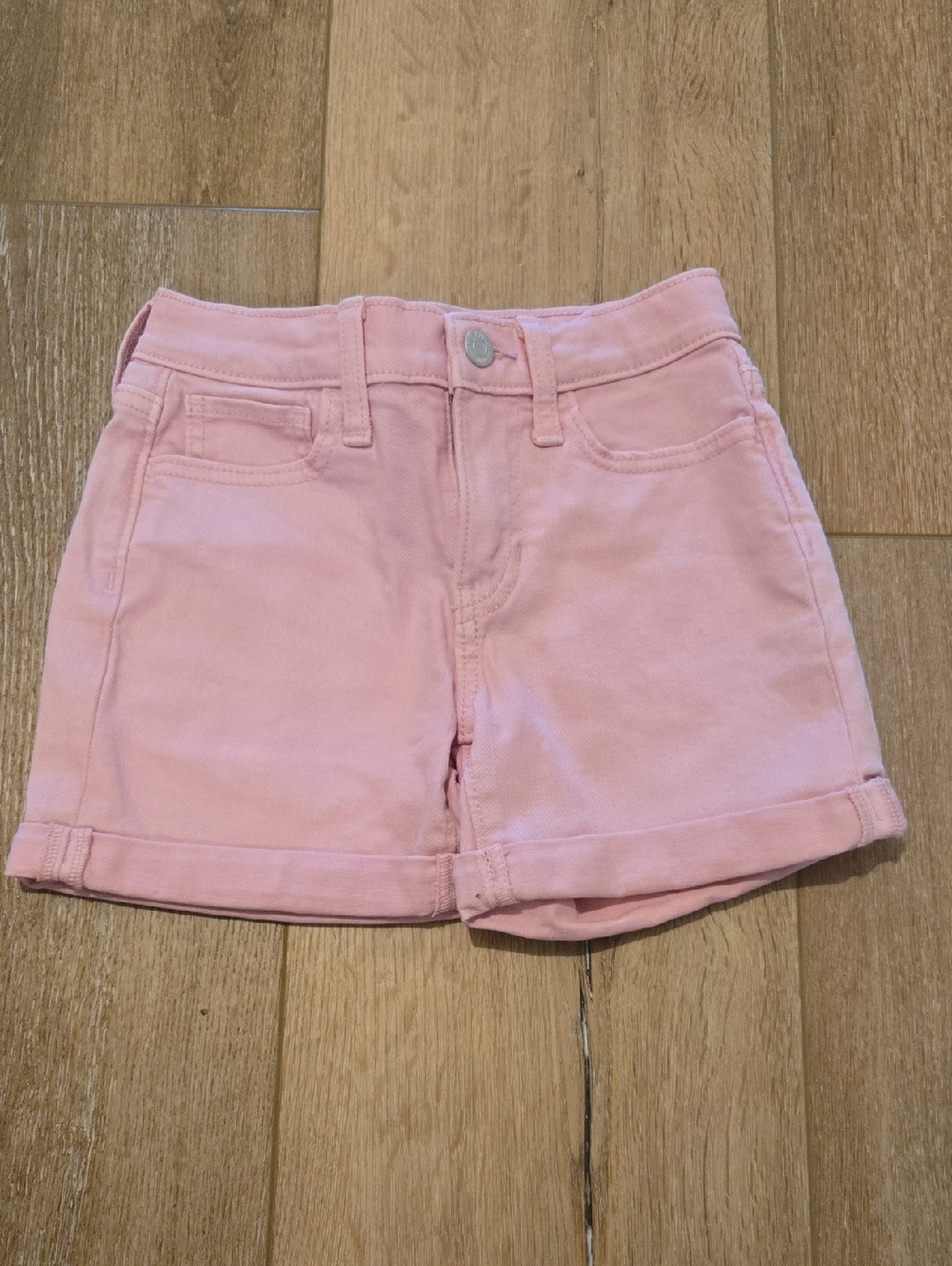 Old Navy Light Pink Denim Rolled-Hem Girls' Shorts